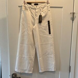 NWT banana republic vintage stretch wide leg high rise denim white